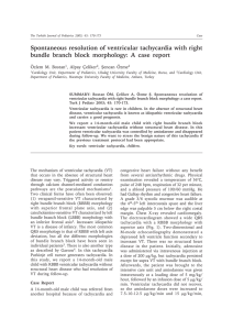 Spontaneous resolution of ventricular tachycardia with right bundle