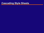 Cascading Style Sheets - UT School of Information