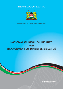 National Clinic Guidelines for Management of Diabetes Melitus