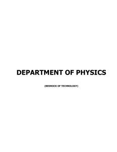 department of physics - PHY, FUTA