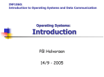 INF1060: Introduction to Operating Systems and Data Communication