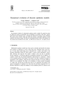 Dynamical evolution of discrete epidemic models