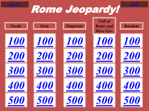 Rome Jeopardy