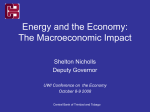 Energy and the Economy: The Macroeconomic