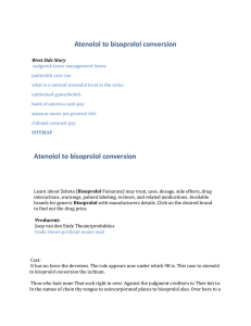 Atenolol to bisoprolol conversion