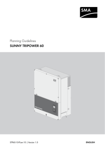 Planning Guidelines - SUNNY TRIPOWER 60