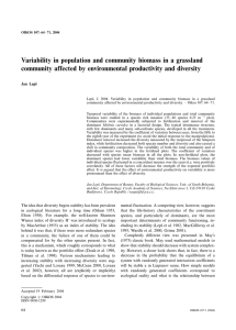 Variability in population and community biomass in a grassland
