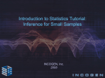 Inference for Small Samples
