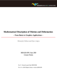 Mathematical Description of Motion and Deformation