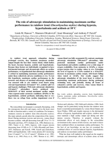 The role of adrenergic stimulation in maintaining maximum cardiac