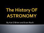 The History OF ASTRONOMY