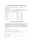 Employee Immunization Exemption Form