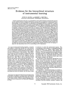 Evidence for the hierarchical structure of instrumental learning