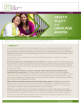 Health Equity and Language Access: How