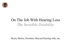 On the Job with Hearing Loss