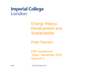 Energy History, Development and Sustainability
