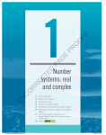 Number systems: real and complex