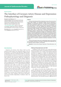 The Interface of Coronary Artery Disease and Depression