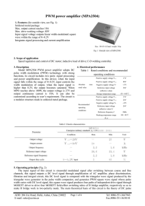 PWM power amplifier (MPA2504) 1. Features (for outside view, see