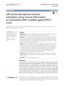 Left ventricular ejection fraction estimation using mutual information