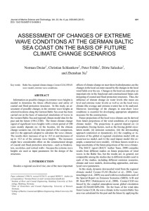 assessment of changes of extreme wave conditions at the