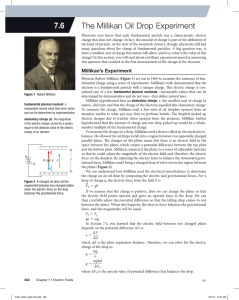 7.6 The Millikan Oil Drop Experiment