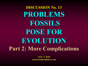 13. PROBLEMS FOSSILS POSE FOR