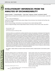 evolutionary inferences from the analysis of exchangeability