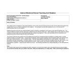 Internal Medicine/Clinical Teaching Unit Rotation