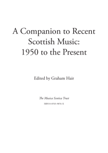 A Companion to Recent Scottish Music: 1950 to the Present - n-ISM