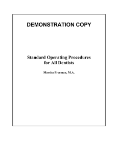 Standard Operating Procedures for All Dentists