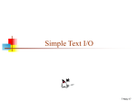 Simple Text I/O