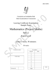 Mathematics (Project Maths) - State Examination Commission