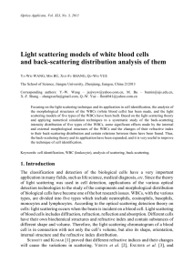 Light scattering models of white blood cells and back