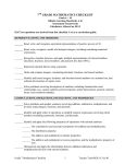 7 grade mathematics checklist