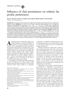 Influence of chin prominence on esthetic lip profile