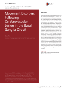 Movement Disorders Following Cerebrovascular Lesion in the Basal