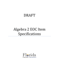 Algebra 2 EOC Item Specifications