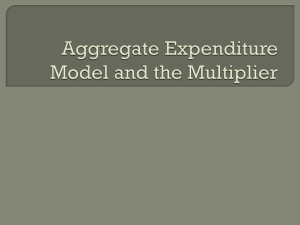 Aggregate Expenditure Model and the Multiplier
