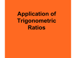Application of Trigonometric Ratios