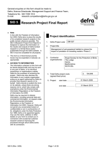 Management of wet grassland habitat to reduce the impact of