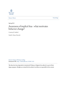 Awareness of implicit bias what motivates behavior change?