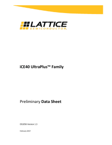 iCE40 UltraPlus™ Datasheet