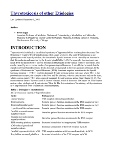 Thyrotoxicosis of other Etiologies