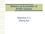 Bottom-up Evaluation of XPath Queries