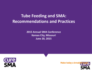 Tube Feeding and SMA: Recommendations and Practices