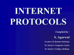Internet protocols - St. Xavier`s College