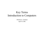 Key Terms Introduction to Computers