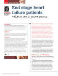 End stage heart failure patients – palliative care in