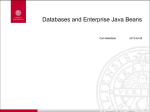 Databases and Enterprise Java Beans
